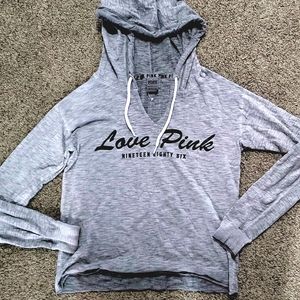 Womens Victoria Secret PINK hoodie. Gray. Size XS.